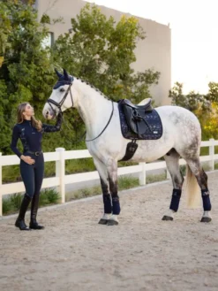 LeMieux Adour Polo Bandages Navy -Lemieux Shop it01403 lifestyle adoredressagesquare navy 3 pt