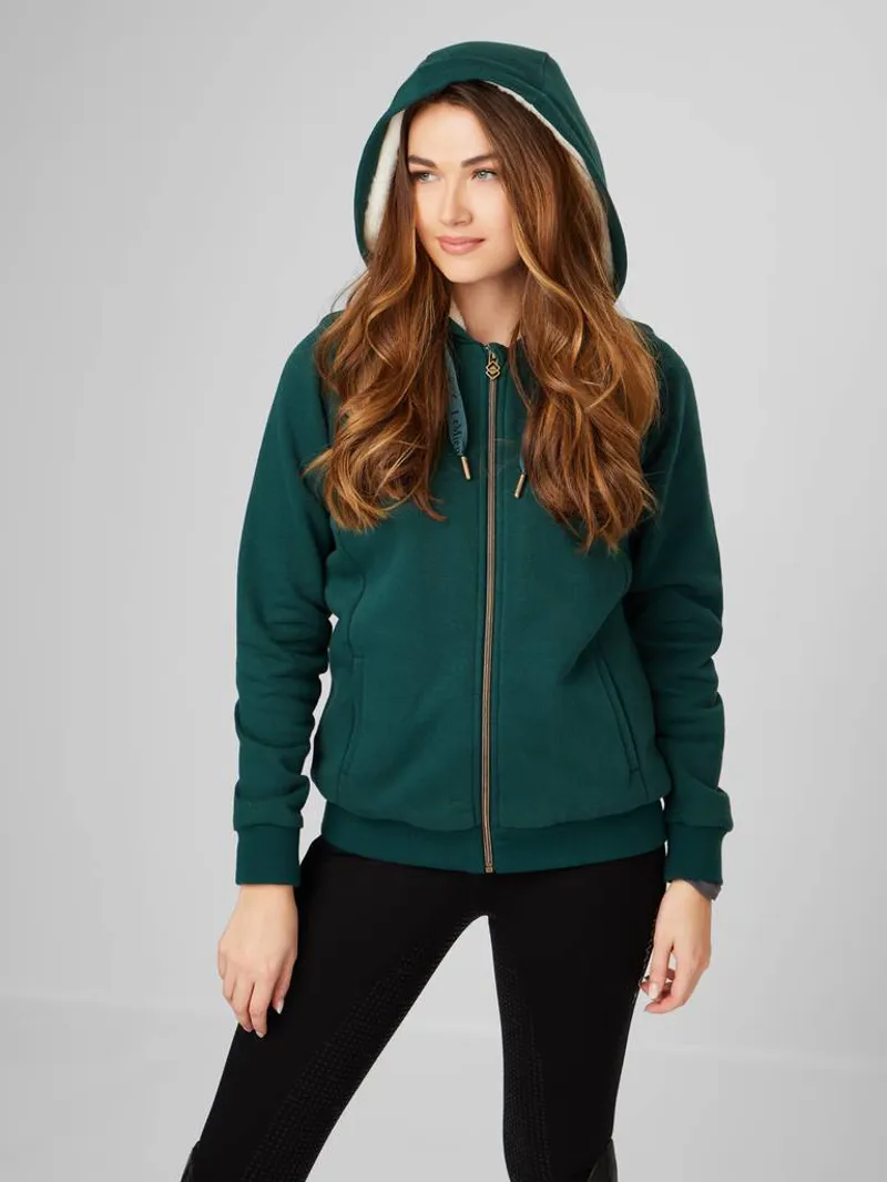 LeMieux Sherpa Lined Hoodie Spruce 3 LeMieux Sherpa Lined Hoodie Spruce - Image 3