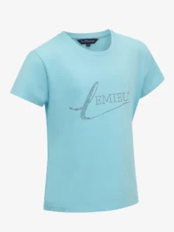 LeMieux Young Rider Diamante T-Shirt Azure -Lemieux Shop it03429 product youngriderdiamantetshirt azure 2 2