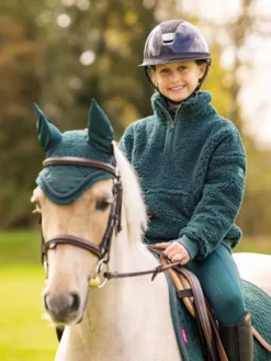 LeMieux Young Rider Tia Teddy Fleece Spruce -Lemieux Shop it03662 lifestyle youngridertiateddyfleece spruce 2 copy