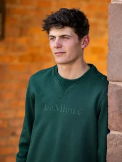 LeMieux Mens Elite Sweatshirt Spruce -Lemieux Shop it03824 lifestyle menselitecrewseatshirt spruce 6 copy