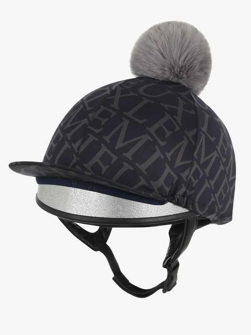 LeMieux Fleur Hat Silk Navy 2 LeMieux Fleur Hat Silk Navy - Image 2