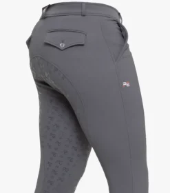 Premier Equine Levanzo Men's Full Seat Gel Riding Breeches Anthracite Grey -Lemieux Shop levanzo mens breeches grey 1