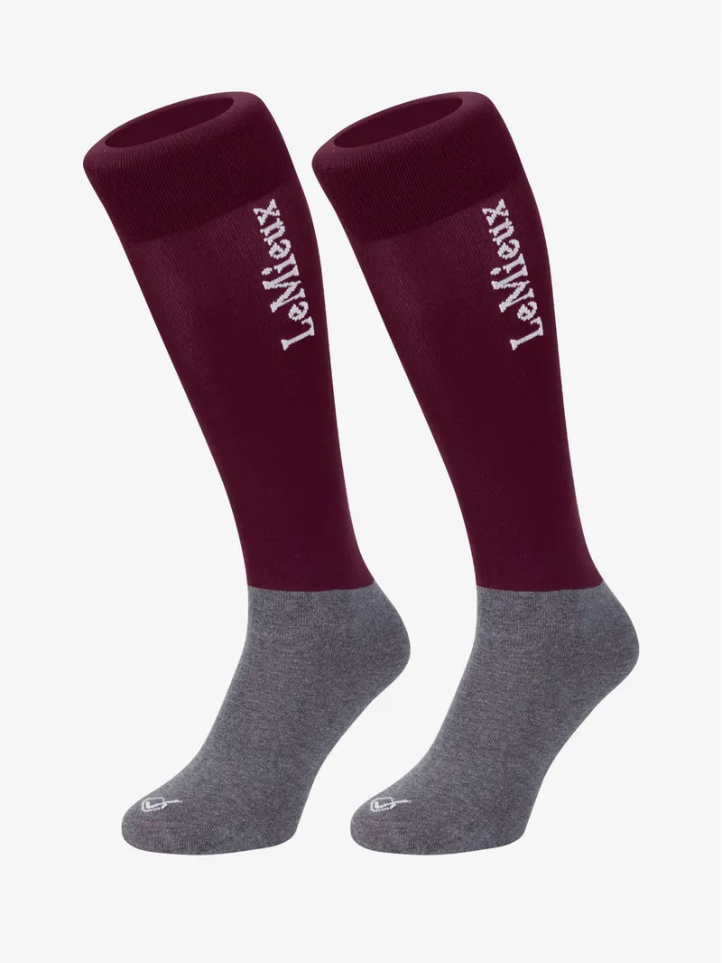 LeMieux Competition Socks Twin Pack Burgundy 1 LeMieux Competition Socks Twin Pack Burgundy