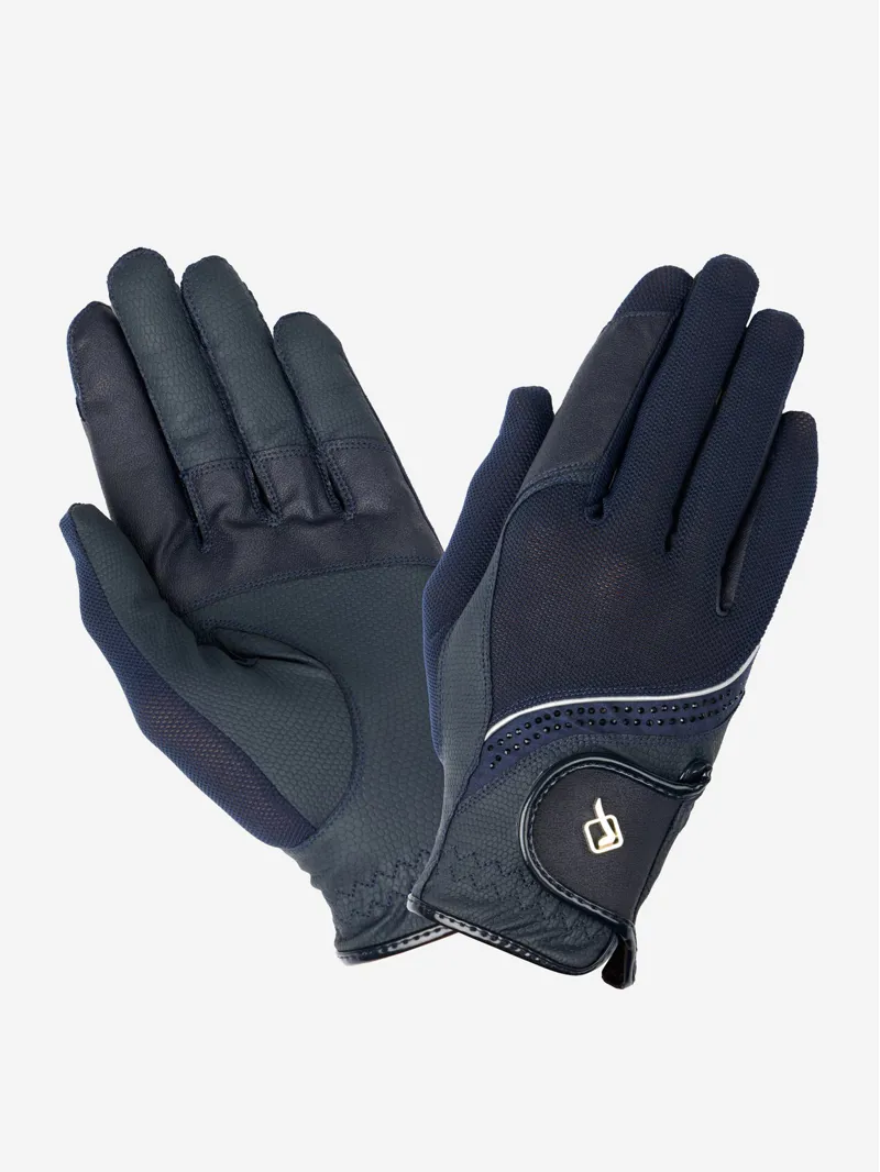 LeMieux Crystal Gloves Navy 1 LeMieux Crystal Gloves Navy