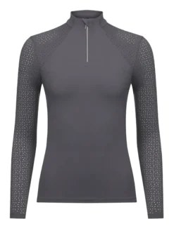 LeMieux Longsleeve Lazercut Baselayer Grey