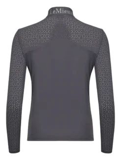 LeMieux Longsleeve Lazercut Baselayer Grey -Lemieux Shop lm lasercutlongsleeve grey4 lr