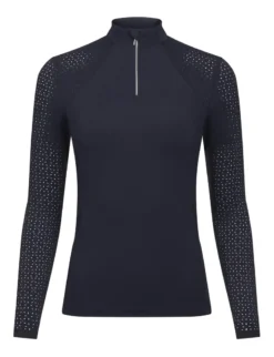 LeMieux Longsleeve Lazercut Baselayer Navy