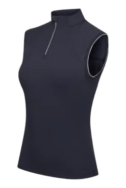 LeMieux Sleeveless Lazercut Baselayer Navy -Lemieux Shop lm lasercutsleeveless navy2 lr
