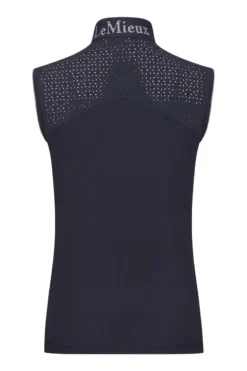 LeMieux Sleeveless Lazercut Baselayer Navy -Lemieux Shop lm lasercutsleeveless navy4 lr