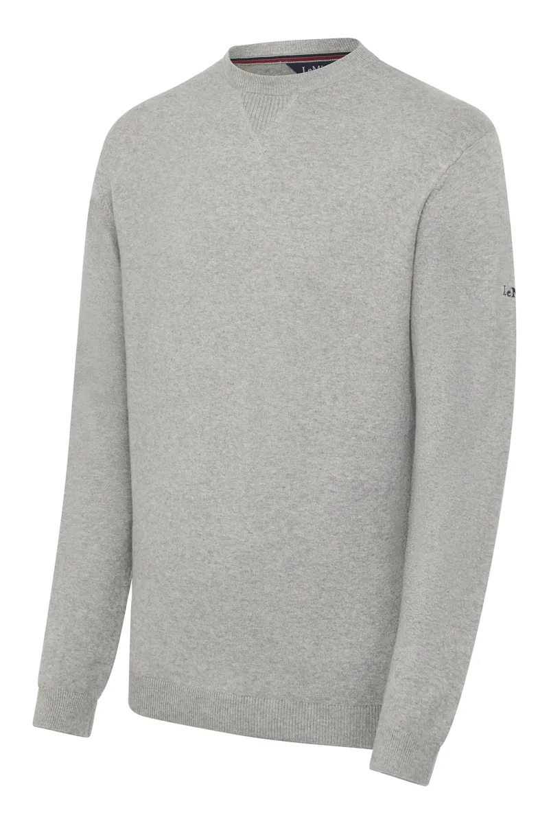 LeMieux Mens Crew Neck Jumper Grey 2 LeMieux Mens Crew Neck Jumper Grey - Image 2