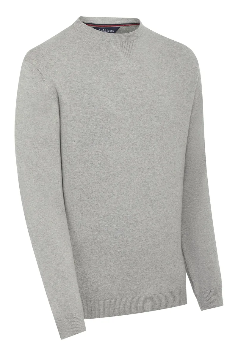 LeMieux Mens Crew Neck Jumper Grey 3 LeMieux Mens Crew Neck Jumper Grey - Image 3