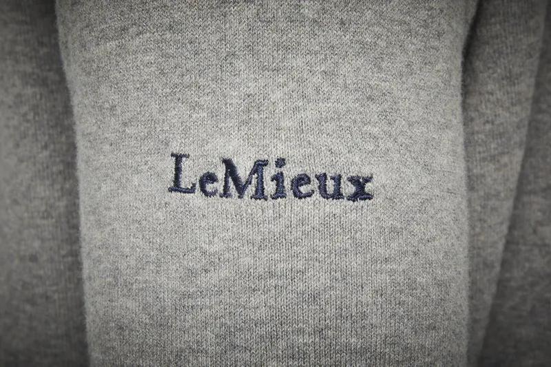 LeMieux Mens Crew Neck Jumper Grey 5 LeMieux Mens Crew Neck Jumper Grey - Image 5