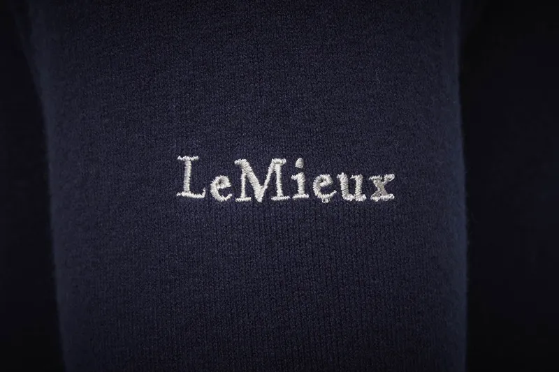 LeMieux Mens Crew Neck Jumper Navy 5 LeMieux Mens Crew Neck Jumper Navy - Image 5