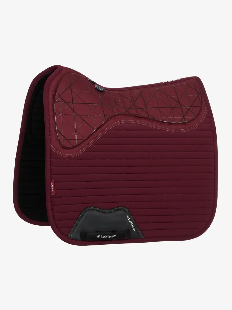 LeMieux Soft Shell Anti Slip Dressage Pad Burgundy 1 LeMieux Soft Shell Anti Slip Dressage Pad Burgundy