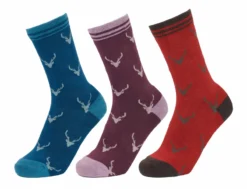 LeMieux Valencia Bamboo Socks - 3 Pack Stags