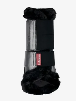 LeMieux Fleece Edged Mesh Brushing Boots Twilight Grey -Lemieux Shop lm steelbrush fleeceedge brushingboot grey lr