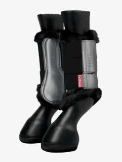 LeMieux Fleece Edged Mesh Brushing Boots Twilight Grey