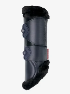 LeMieux Fleece Edged Mesh Brushing Boots Twilight Navy -Lemieux Shop lm steelbrush fleeceedge brushingboot navy lr202