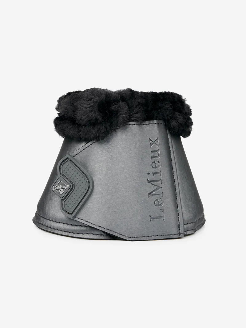 LeMieux Fleece Edged Over Reach Boots Twilight Grey 2 LeMieux Fleece Edged Over Reach Boots Twilight Grey - Image 2