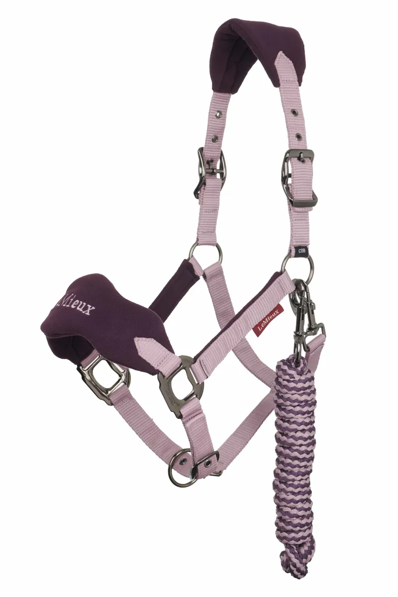 LeMieux Vogue Fleece Headcollar With Rope Fig 1 LeMieux Vogue Fleece Headcollar With Rope Fig