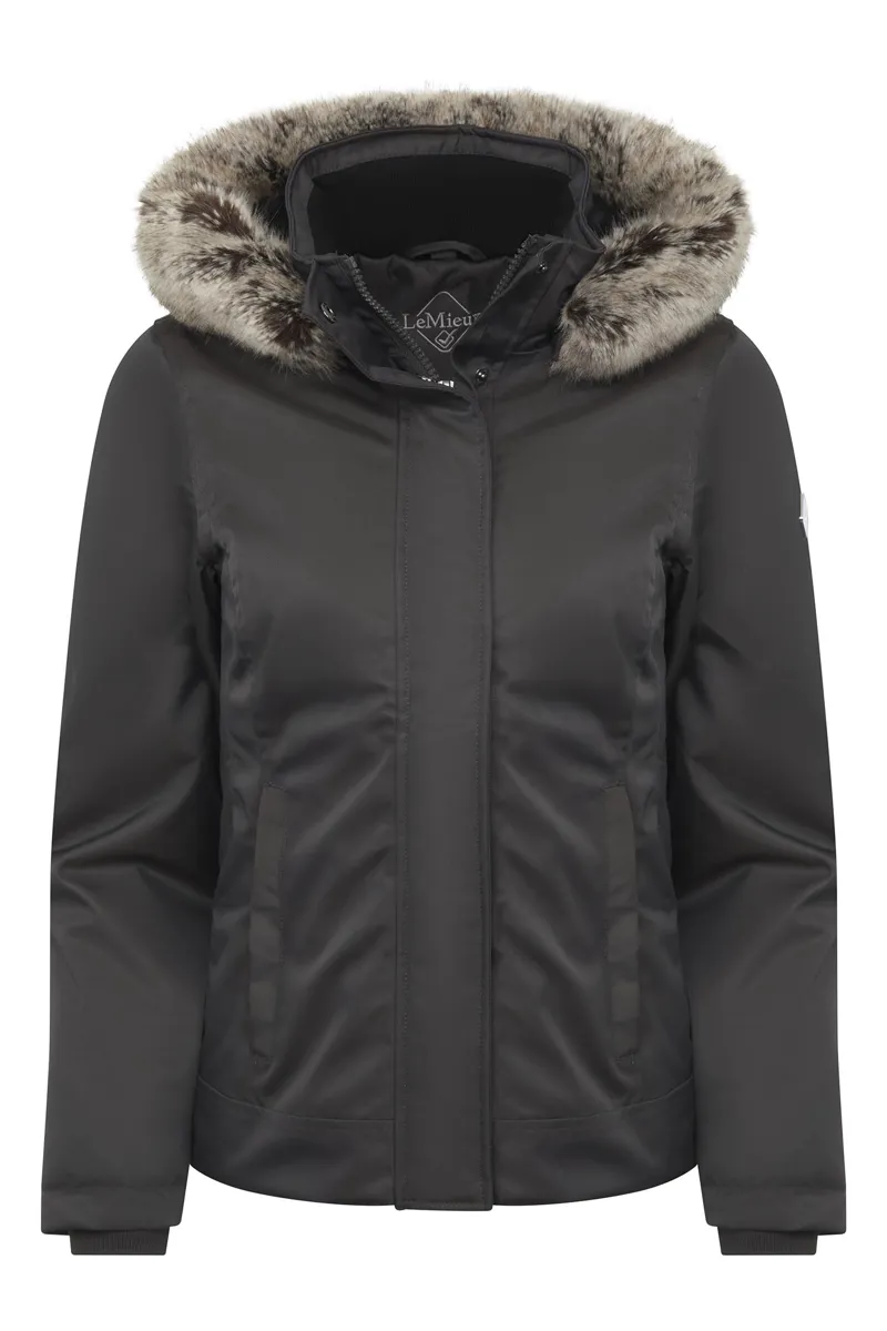 LeMieux Waterproof Short Coat Grey 2 LeMieux Waterproof Short Coat Grey - Image 2
