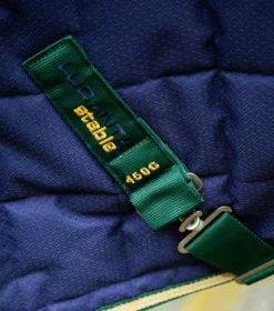 Premier Equine Lucanta 450g Stable Rug With Neck Cover Navy -Lemieux Shop lucanta stable rug 450g navy 5