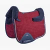 Premier Equine CC Merino Wool European Saddle Pad - Dressage Burgundy/Navy Wool