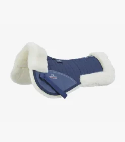 Premier Equine Merino Wool Half Pad - Navy/Natural Wool