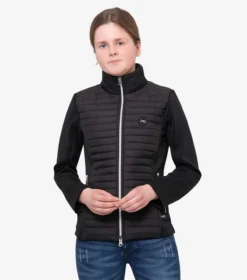 Premier Equine Mini Elena Girl's Hybrid Riding Jacket Black -Lemieux Shop mini elena girls hybrid riding jacket black