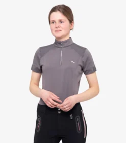 Premier Equine Mini Remisa Girl's Technical Short Sleeve Riding Top Grey 11 Premier Equine Mini Remisa Girl's Technical Short Sleeve Riding Top Grey -Lemieux Shop mini remisa girls technical short sleeve riding top