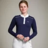 Premier Equine Odessa Girls Riding Shirt Navy