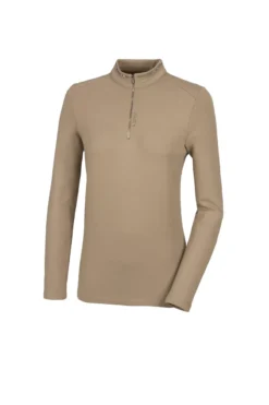 Pikeur Classic Sports Zip Shirt Soft Taupe
