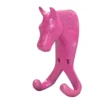Perry Equestrian Horse Head Double Stable/Wall Hook In Pink