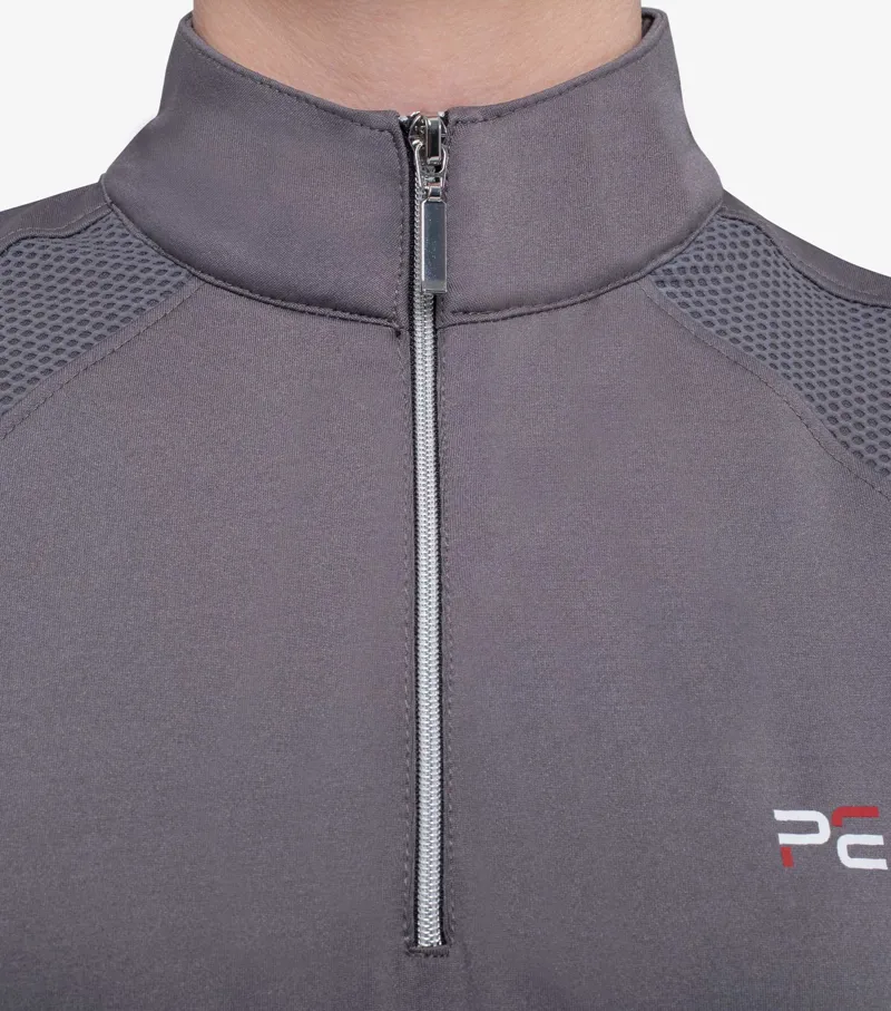 Premier Equine Mini Remisa Girl's Technical Short Sleeve Riding Top Grey 2 Premier Equine Mini Remisa Girl's Technical Short Sleeve Riding Top Grey - Image 2