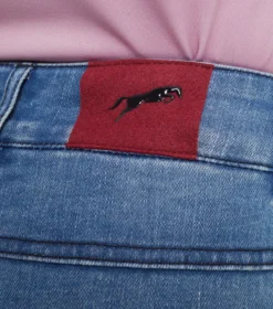 Premier Equine Rocket Girls Denim Riding Breeches Denim Plum 10 Premier Equine Rocket Girls Denim Riding Breeches Denim Plum -Lemieux Shop rocket kids denim breeches plum 5