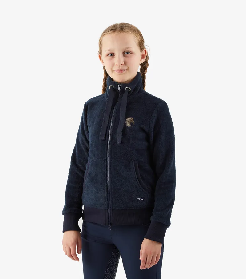 Premier Equine Sasso Girls Teddy Fleece Riding Jacket Navy 2 Premier Equine Sasso Girls Teddy Fleece Riding Jacket Navy - Image 2