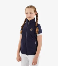 Premier Equine Sellia Girls Fleece Riding Gilet Navy -Lemieux Shop sellia girls riding gilet navy