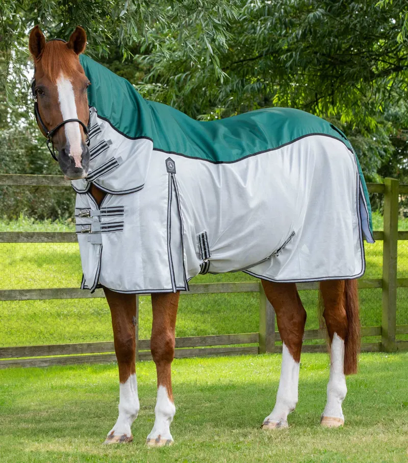 Premier Equine ShowerTex Fly Rug With Surcingles Green 1 Premier Equine ShowerTex Fly Rug With Surcingles Green