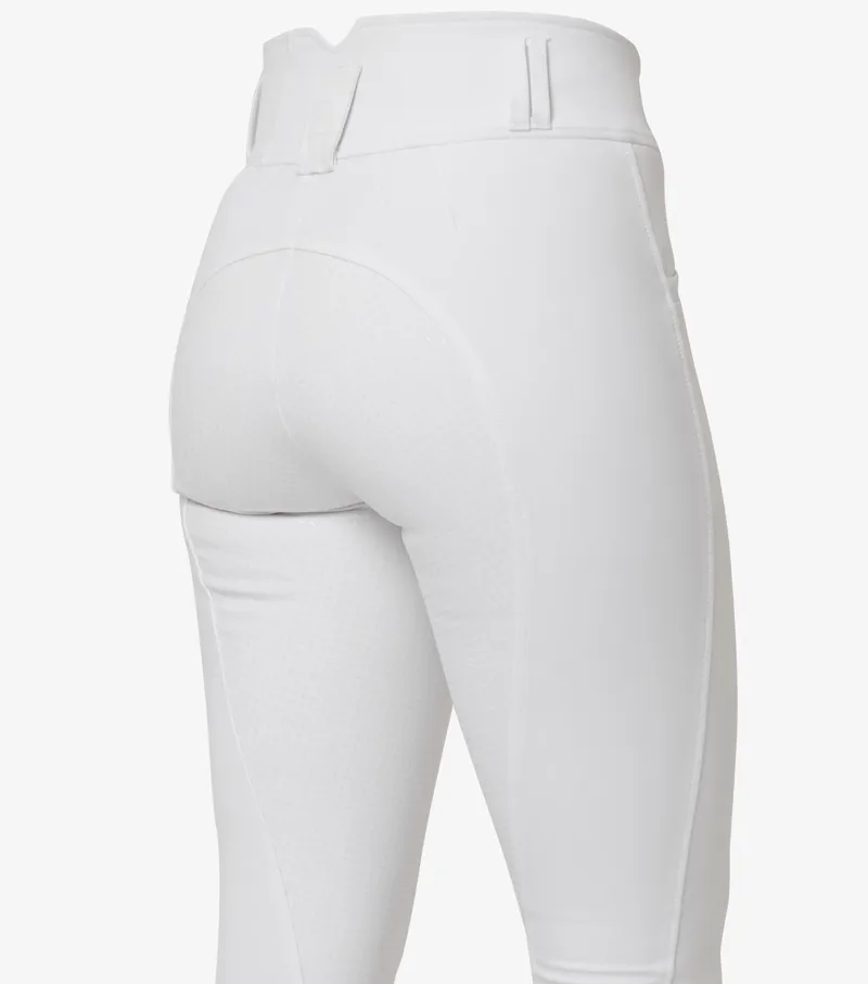 Premier Equine Sophia Ladies Full Seat High Waist Riding Breeches White 5 Premier Equine Sophia Ladies Full Seat High Waist Riding Breeches White - Image 5