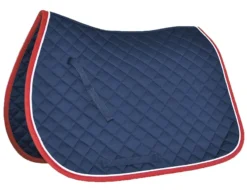 Mark Todd Full Piped Saddle Pad In Navy/Red
