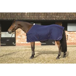 Mark Todd Cotton Sheet In Blue/White