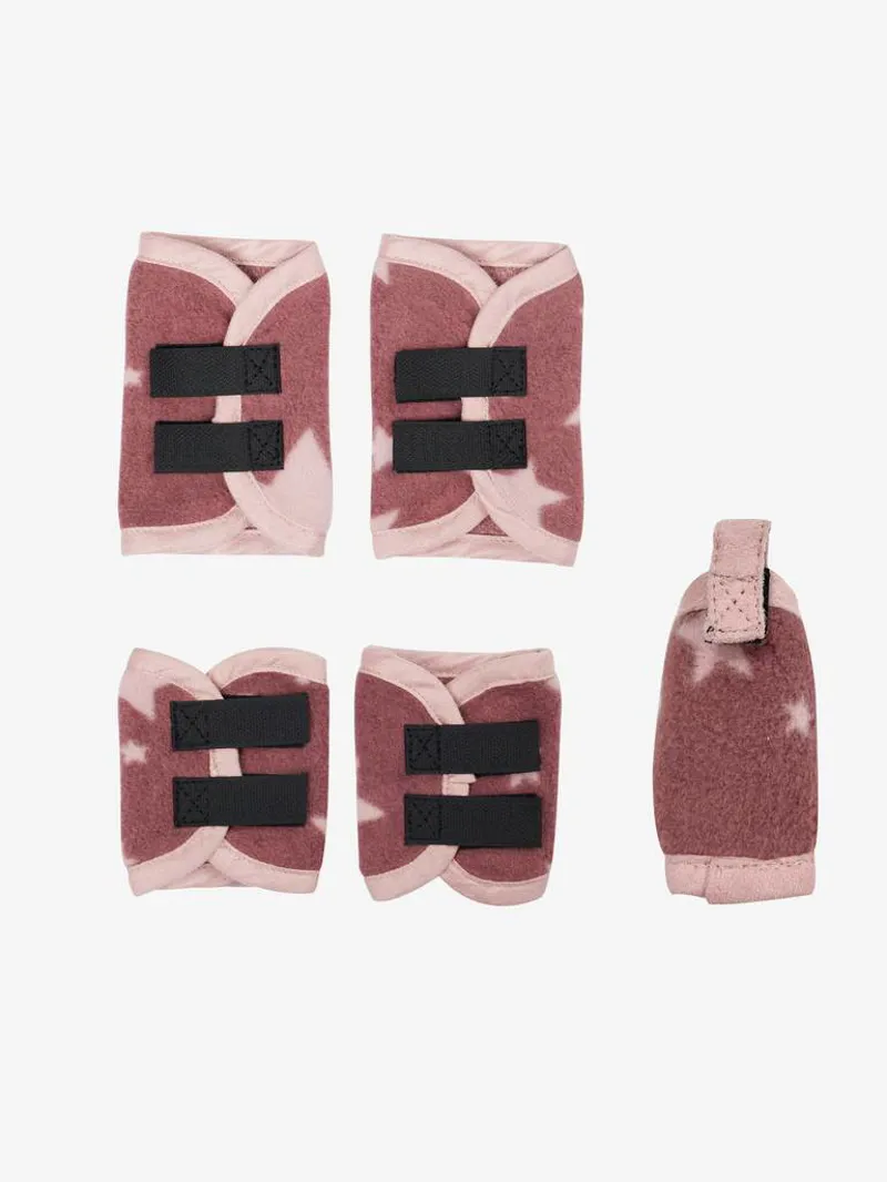 LeMieux Toy Pony Fleece Travel Boots And Tail Guard - Orchid 1 LeMieux Toy Pony Fleece Travel Boots And Tail Guard - Orchid